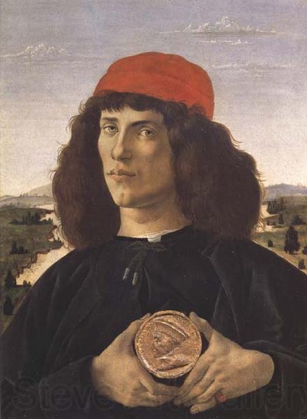 Sandro Botticelli Portrait of a Youth with a Medal Norge oil painting art